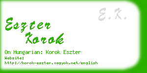 eszter korok business card